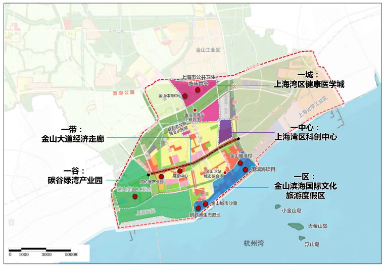上海湾区核心区规划图 本文图片均为金山区供图
