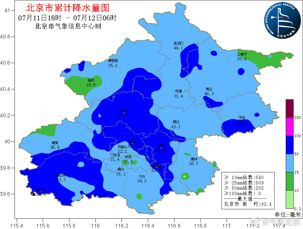 北京遭今年以来最强降雨,实时降水量发布 06:39 北京市气象台发布7月