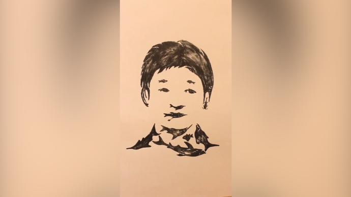 男子绘14条鱼拼出全红婵肖像画:她的跳水动作如鱼入水