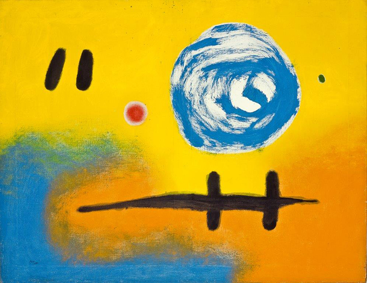 米罗,《2 5=7》,1965,布上油彩,89×116cm,米罗美术馆,巴塞罗那,胡安