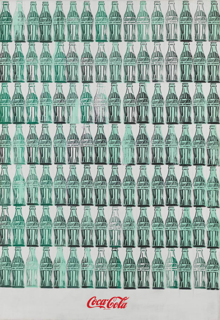 绿色的可口可乐瓶》(green coca-cola bottles),1962年,安迪·沃霍尔