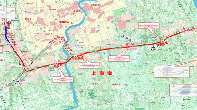 上海市首条市域铁路机场联络线全面开工,2024年建成
