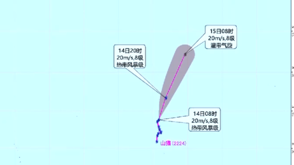 今年第24号台风"山猫"未来对我国无影响