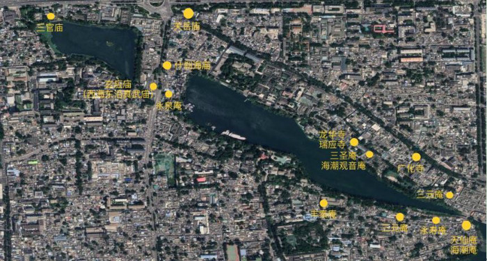 10月18日探访寺庙(以2020年遥感卫星图为底图)送亡仪式与孤魂野鬼西海