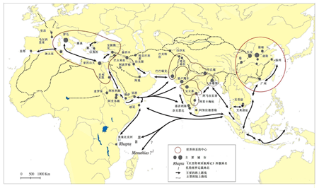 图 公元1到3世纪欧亚非世界体系 