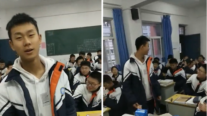班主任组织学生唱歌给男生补过生日：不能让他遗憾