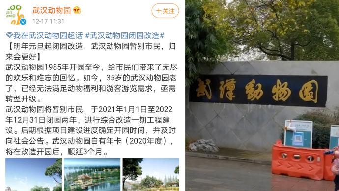 武汉动物园将暂别市民，明年元旦起闭园改造两年