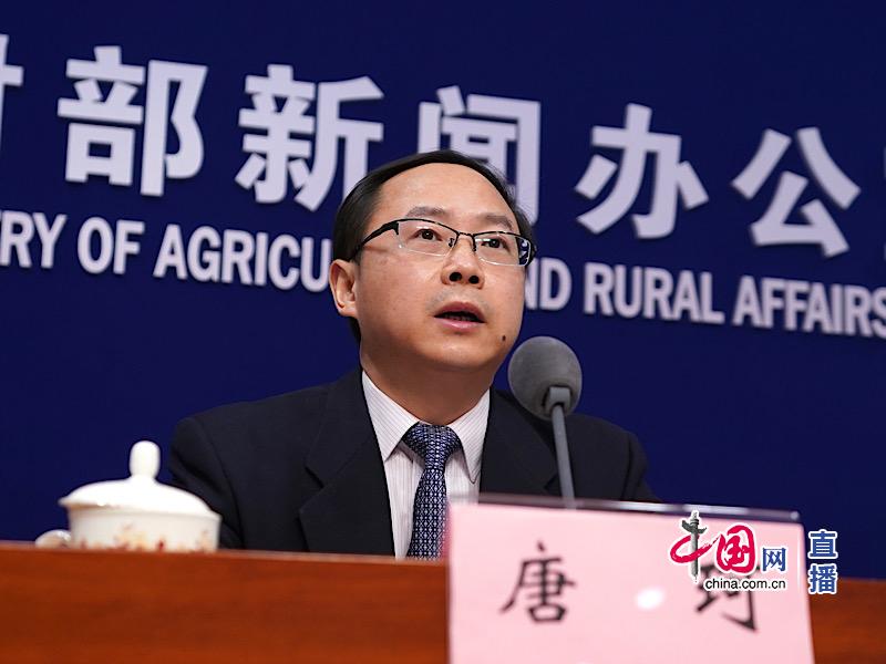 农业农村部市场与信息化司司长唐珂在发布会上.