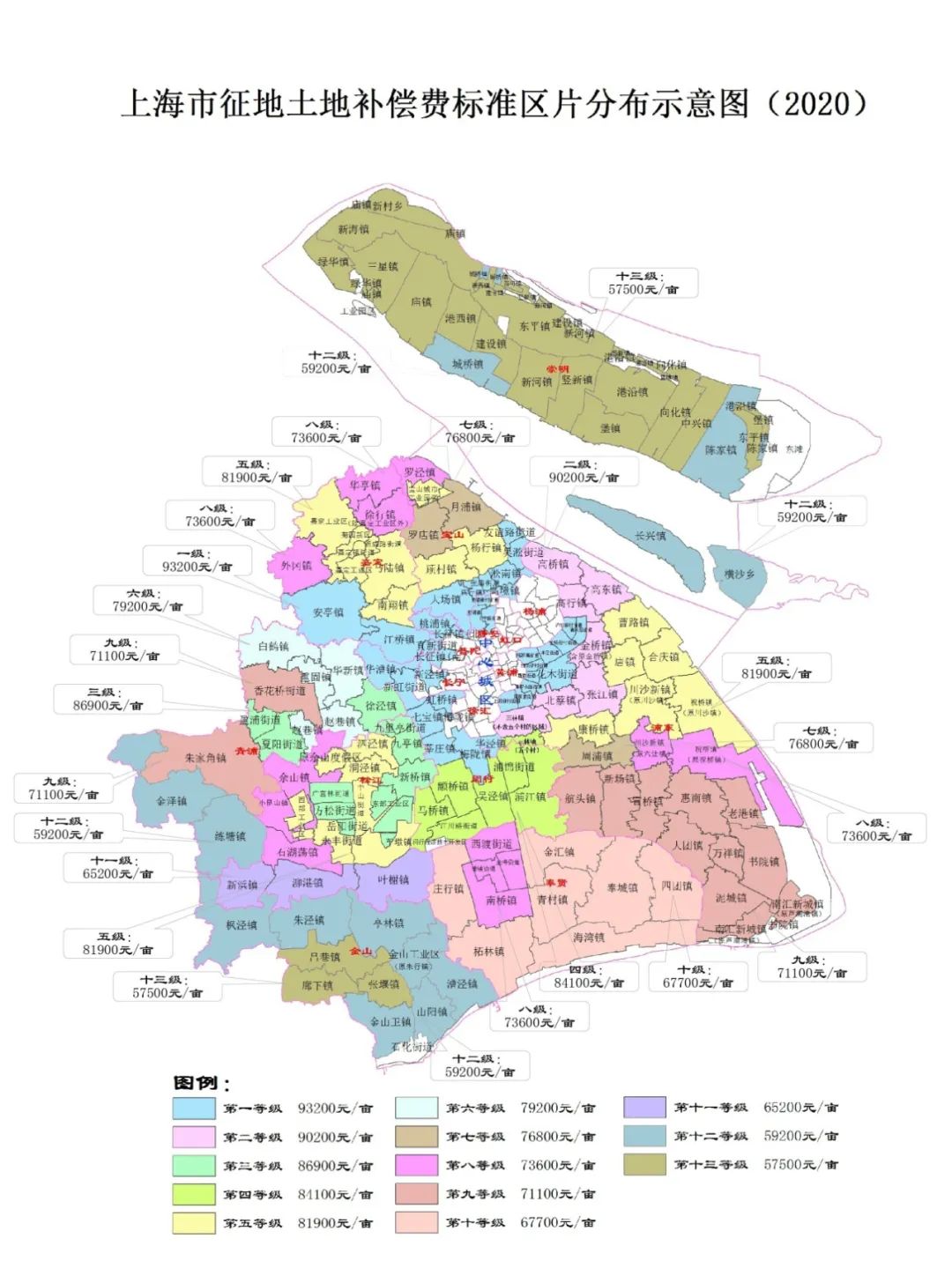 上海区域划分图2018图片