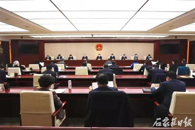 1月8日上午,石家庄市十四届人大常委会第三十三次会议召开。 石家庄日报客户端 图