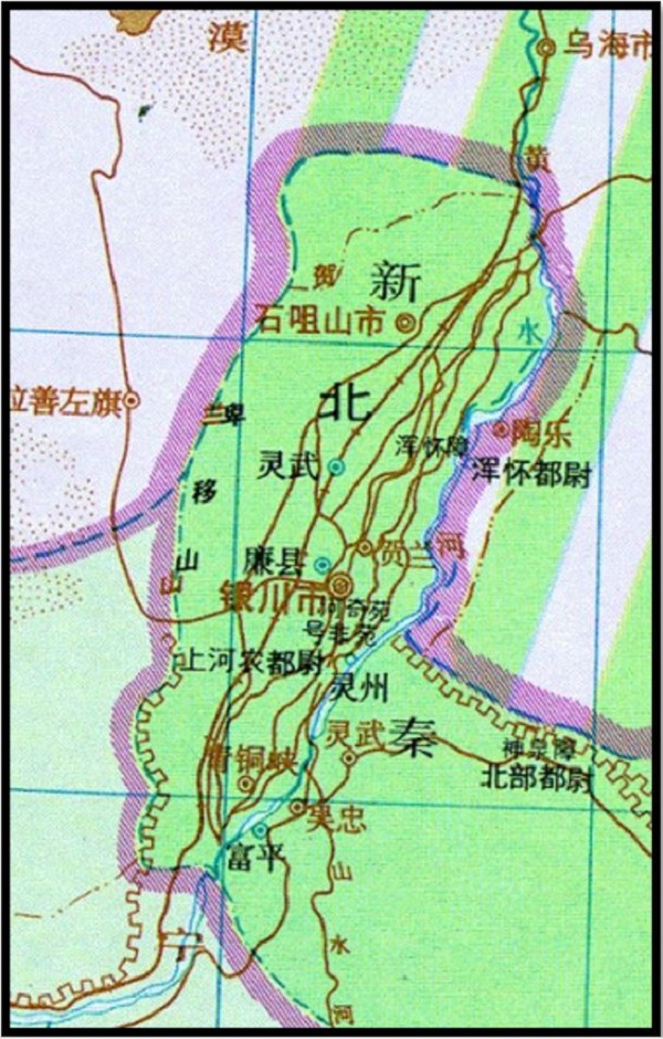 《中国历史地图集》对汉代灵州县方位的标绘