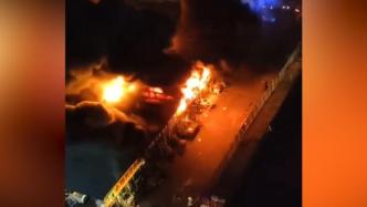 辽宁盘锦一市场发生火灾，火势虽大但扑救及时无人伤亡