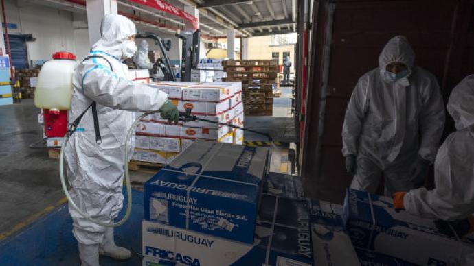 海關總署:已對1317萬件進口冷鏈食品外包裝預防性消毒