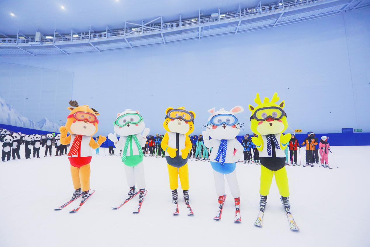 成都夏季熊猫冰雪节现场