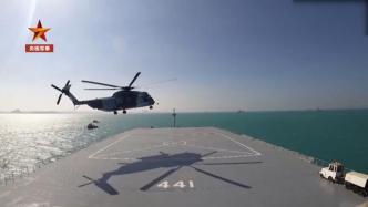 伊朗航母“莫克兰”号亮相军演，可搭载7架直升机