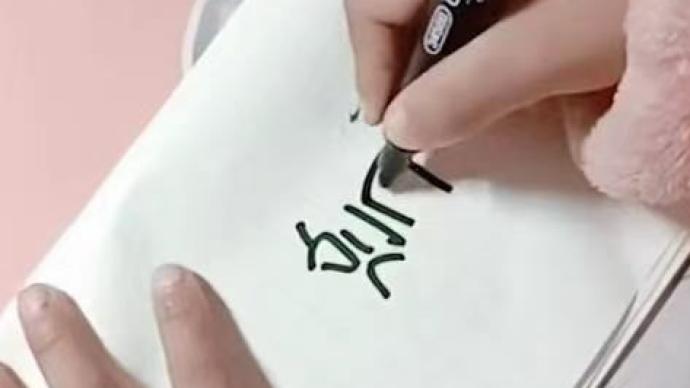 人类幼崽刚学会写自己名字，网友：每一笔都在意料之外