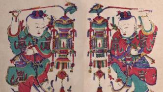 年画之美|北京民俗版画中的文武门神、戏曲人物等