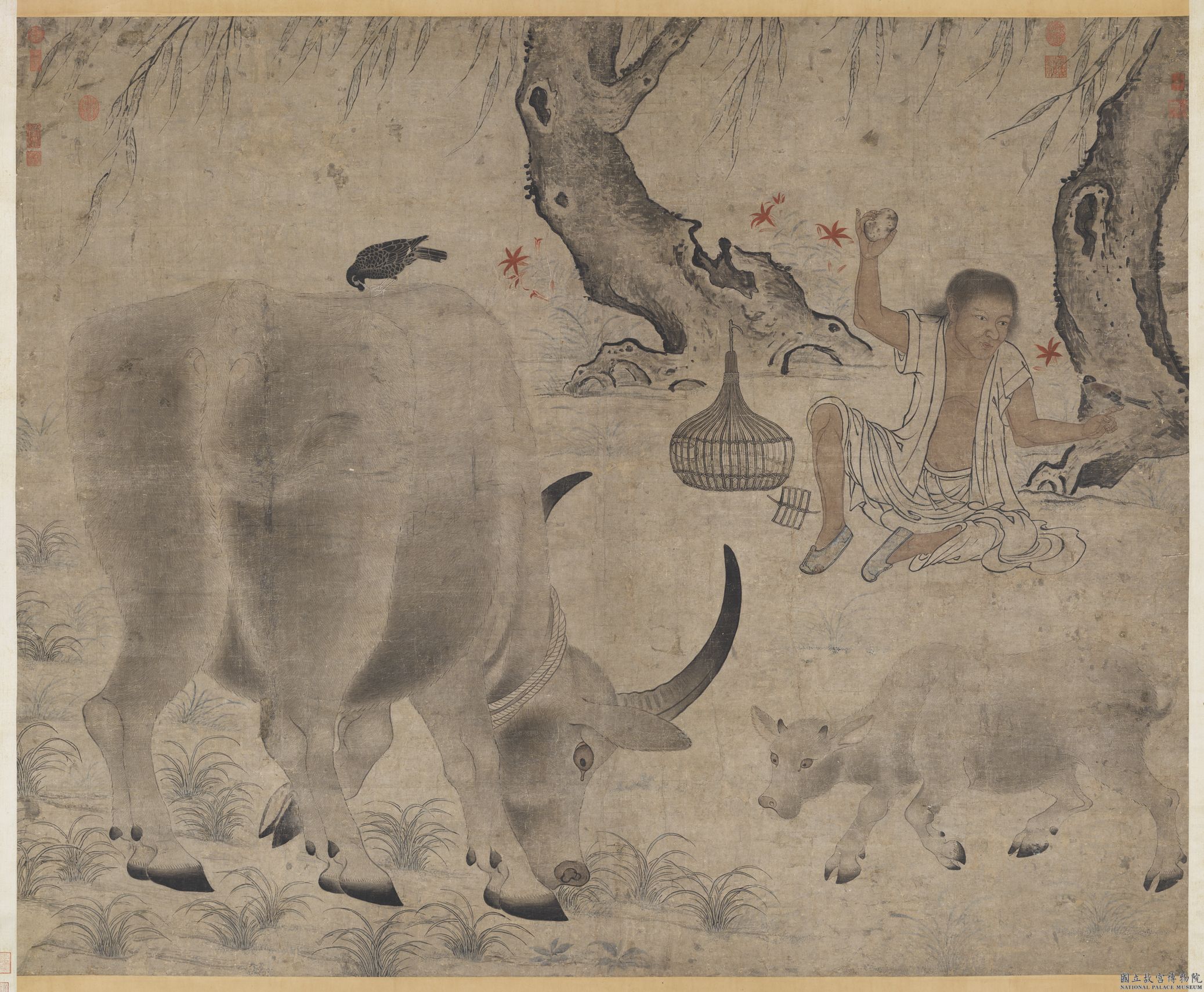 鉴赏|看这些形神兼备的牛:历代名迹中的五牛图牧牛图_古代艺术_澎湃