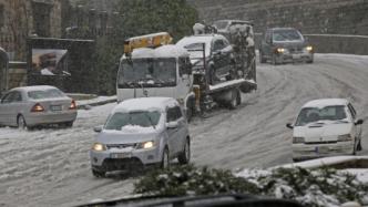 暴风雪袭击黎巴嫩部分地区，交通受较大影响