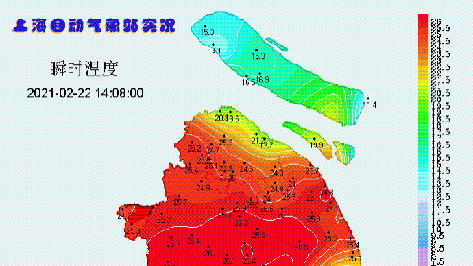 冷空气南下致上海天气坐过山车，明天还是把厚衣服穿穿好！