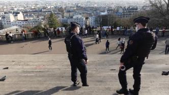 巴黎民众外出享受阳光，警方封锁相关区域防止人群聚集