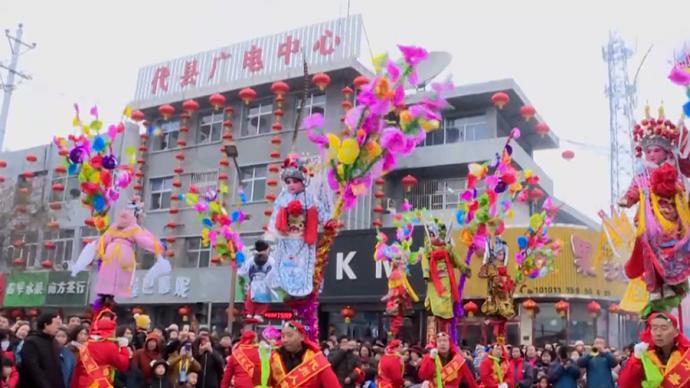 晋北的元宵节：街头表演的“挠阁”变云上直播