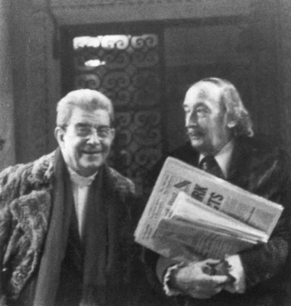 拉康和达利在纽约，1975年12月。