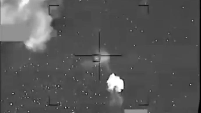 沙特为首多国联军公布击落无人机视频
