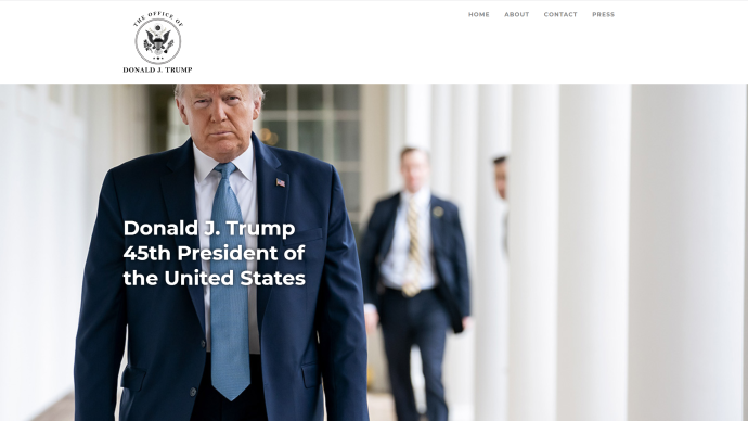 特朗普开通美国第45任总统官网：望与支持者保持联络