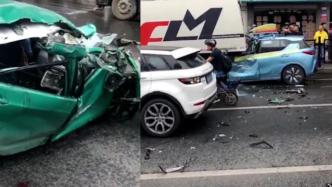 广州两出租车撞击清洁车致3伤：伤势较重司机已脱离生命危险