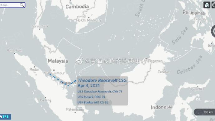美軍“羅斯福”號航母進入南海，已是本年度第三次