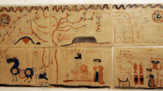 鉴赏｜吐鲁番出土的晋代纸画： 遥望天上人间