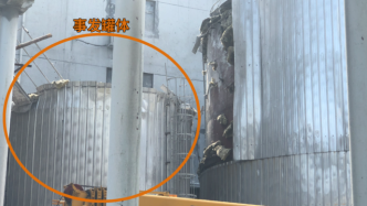 安徽一热电厂闪爆致6死现场：罐体金属盖被掀翻，墙体有破裂