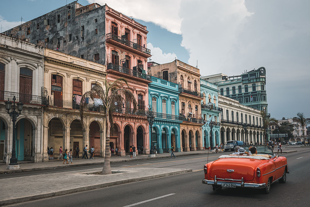 古巴哈瓦那街头人民视觉 资料图