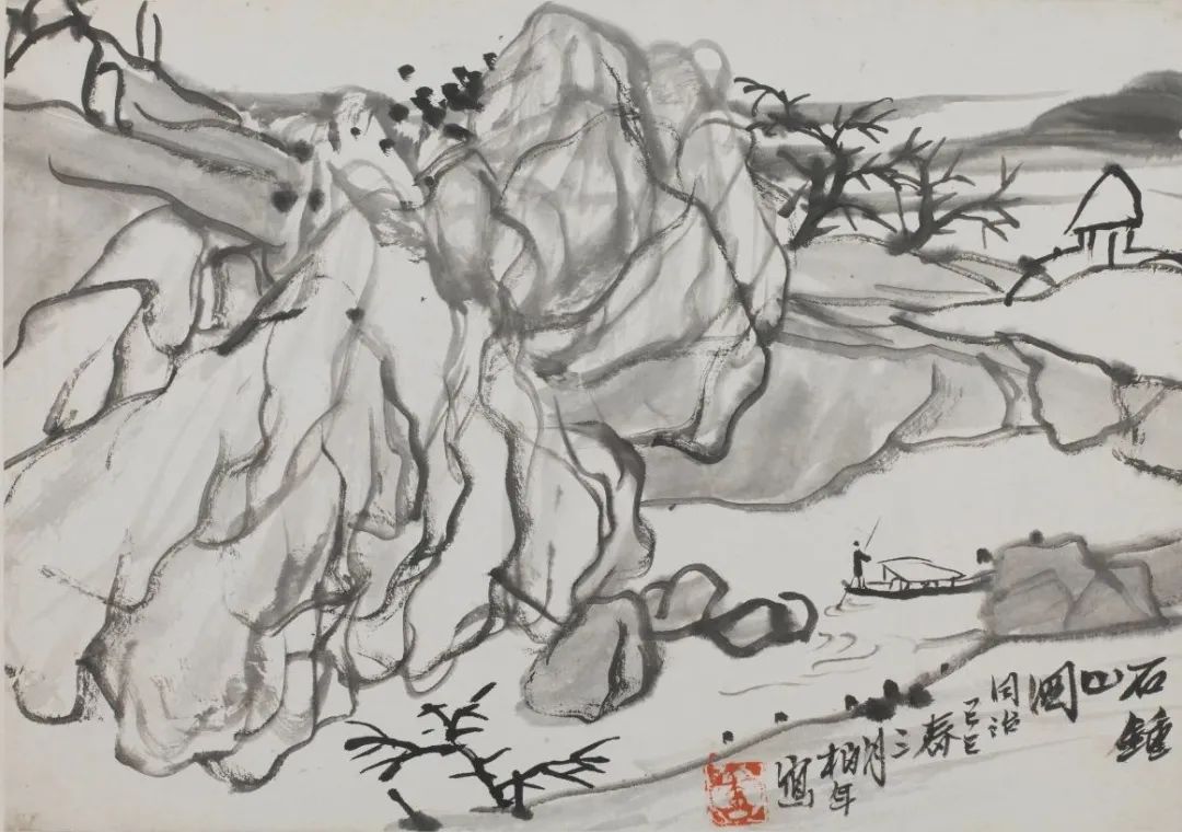 爆買い格安R4502清代 張桐 水墨画 肉筆 掛軸 真作 中国　美術品　古書画　李朝 掛軸