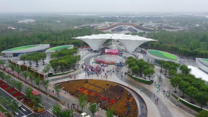 崇明花博丨开园迎客,花博园北园首次启动带负荷压力测试