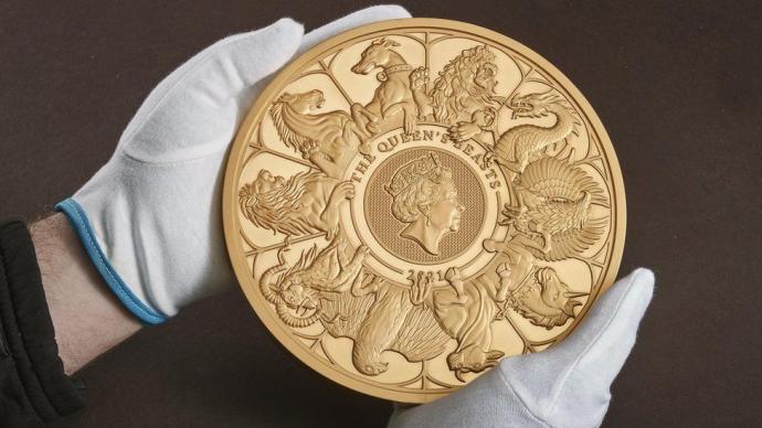 英国皇家铸币厂打造千年来最大金币，重10公斤面值1万英镑