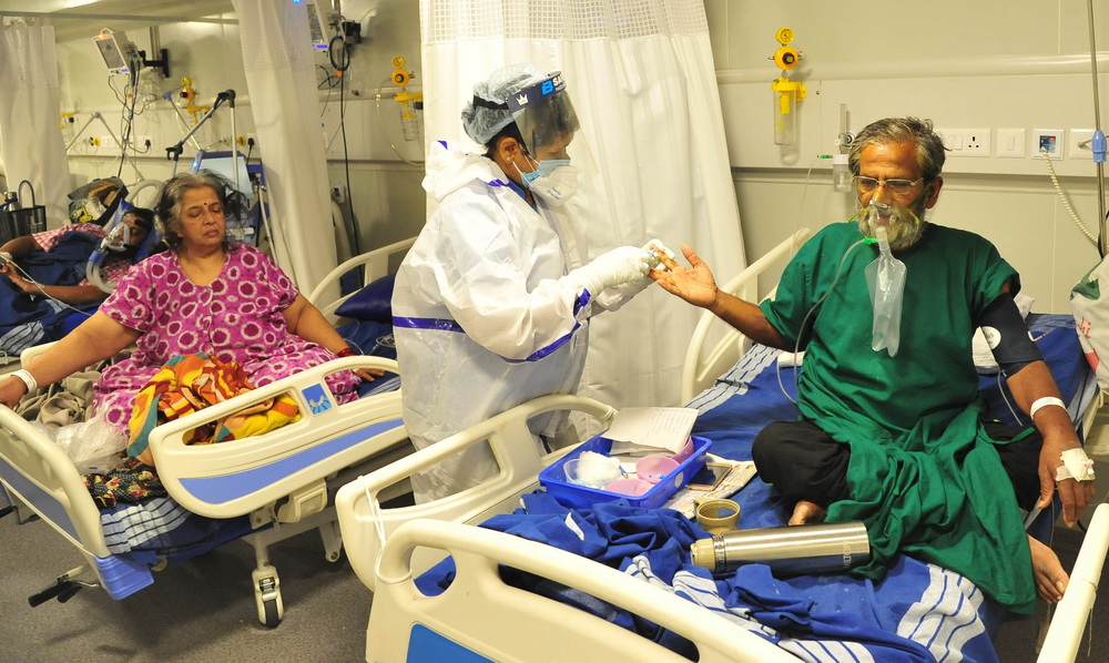印度新冠医院图片