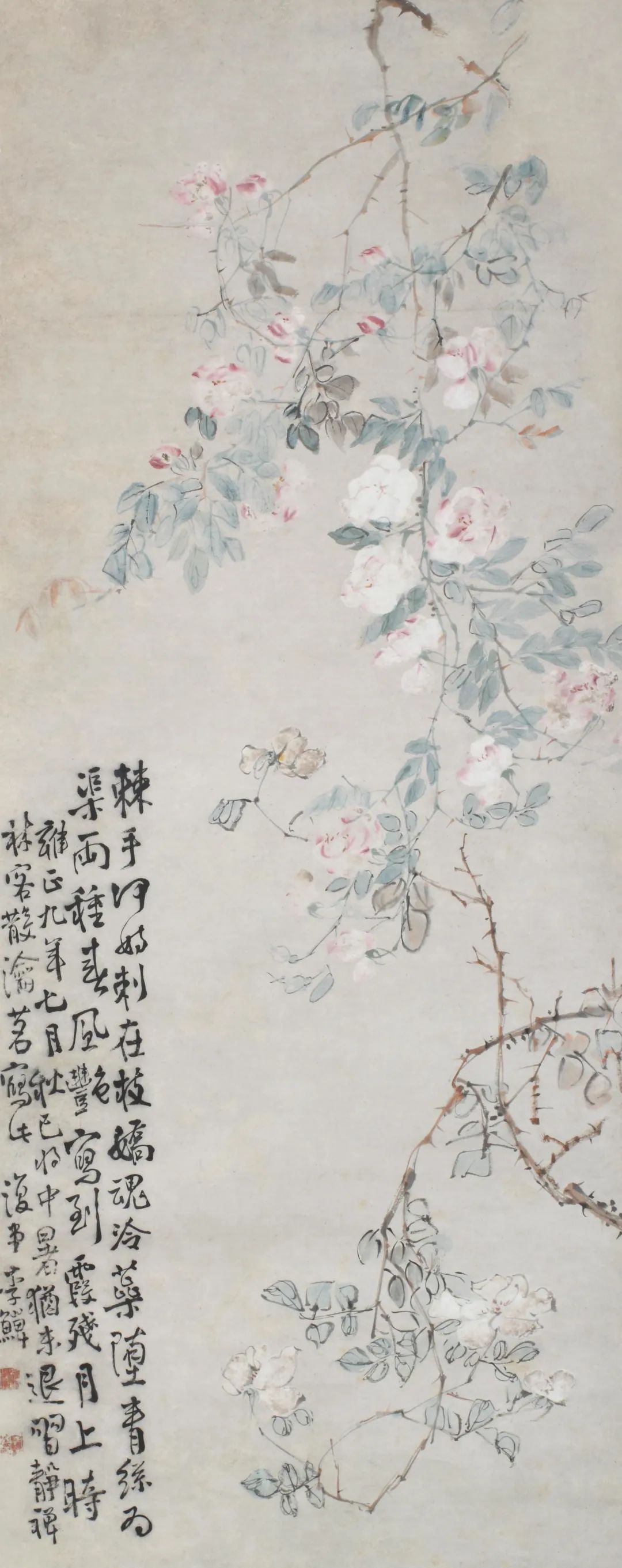 清·李鱓《蔷薇图》 扬州博物馆藏