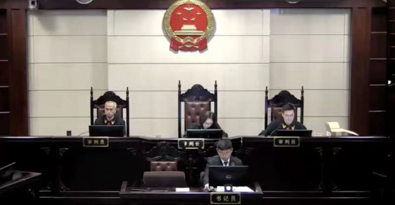 浙江高院庭审录像截图