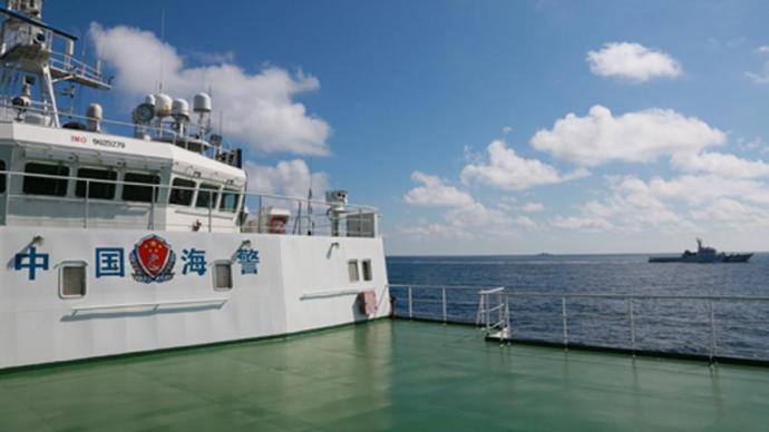 中国海警舰艇编队今日在我钓鱼岛领海巡航