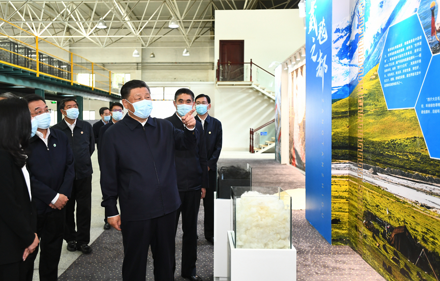 2021年6月7日,习近平总书记赴青海考察调研。新华社记者 谢环驰 摄
