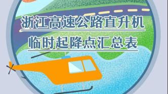 浙江公布37处直升机应急救援高速公路临时起降点