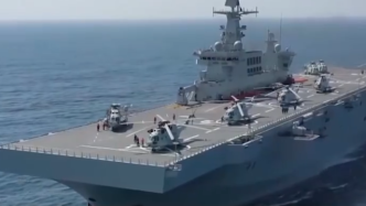 央视探访中国首艘两栖攻击舰海南舰