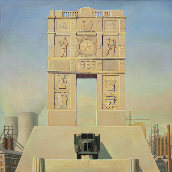 《工业凯旋门》，2010，布面油画， 200 × 200 cm图片致谢艺术家与非凡仕艺术空间