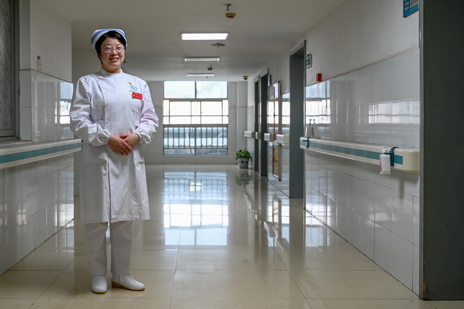 2021年3月26日，南昌市新建区人民医院，护理部副主任杨辉利。