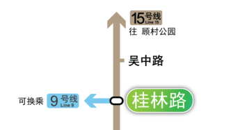 6月27日起，上海地铁15号线桂林路站开通初期运营