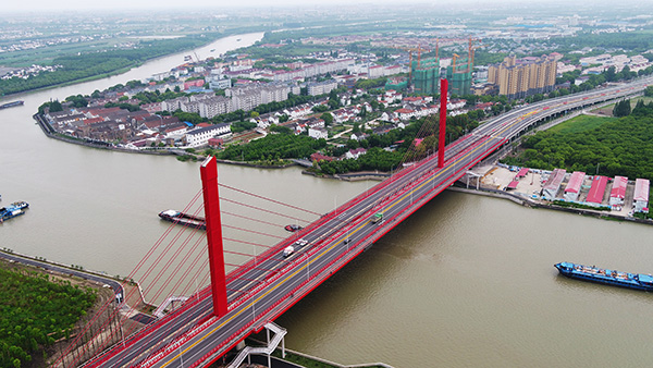 泖港大桥新桥正式全线通车  上海城投公路集团 供图