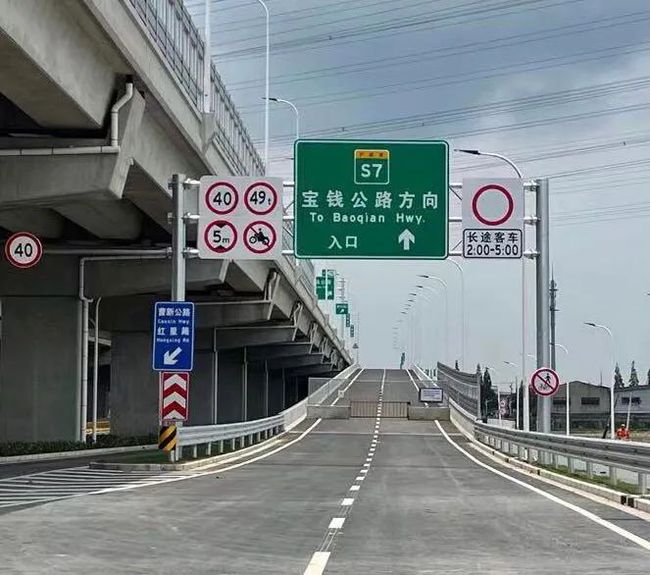 S7公路新建工程全面建成通车。本文图片 上海城投公路集团 供图