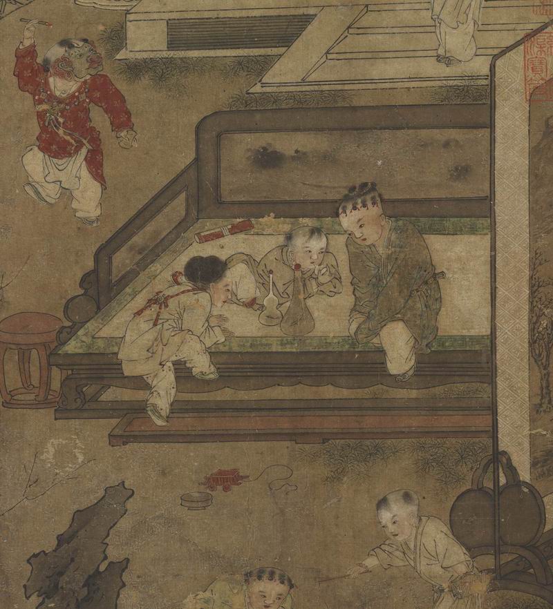 （传）宋 苏汉臣 《婴戏图》（局部） 台北故宫博物院藏